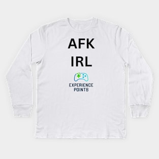 AFK IRL color Experience Points Kids Long Sleeve T-Shirt